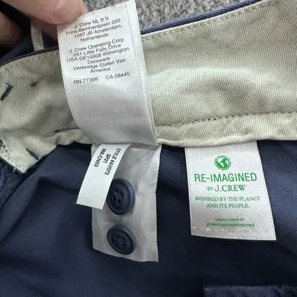 J. Crew Men's 30 x 34 Chinos Blue Straight Leg Embroidered Scuba Divers Vacation - Picture 10 of 12